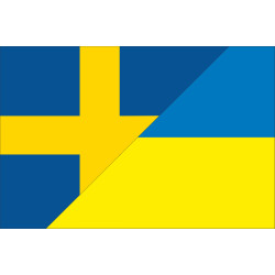 Флаг «Украина-Норвегия» (дружественный). Вариант-03