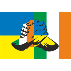 Флаг «Украина-Ирландия» (дружественный). Вариант-01