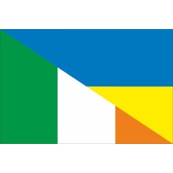 Флаг «Украина-Ирландия» (дружественный). Вариант-02