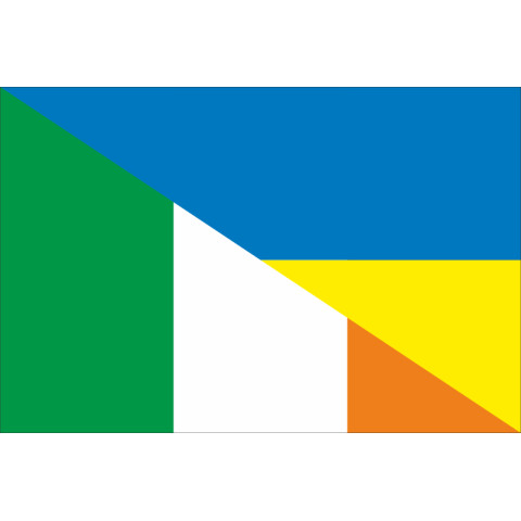 Прапор «Україна-Ірландія» (дружній). Варіант-02