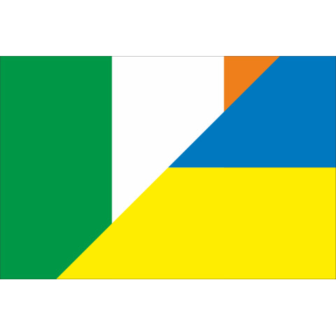 Прапор «Україна-Ірландія» (дружній). Варіант-03