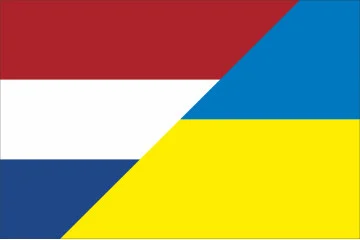 Флаг «Украина-Нидерланды» (дружественный). Вариант-03 Флаг «Украина-Нидерланды» (дружественный). Вариант-03