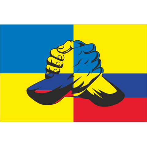 Флаг «Украина-Колумбия» (дружественный). Вариант-01 Флаг «Украина-Колумбия» (дружественный). Вариант-01