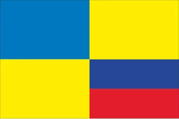 Прапор «Україна-Колумбія» (дружній). Варіант-02 Прапор «Україна-Колумбія» (дружній). Варіант-02