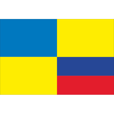 Флаг «Украина-Колумбия» (дружественный). Вариант-02 Флаг «Украина-Колумбия» (дружественный). Вариант-02