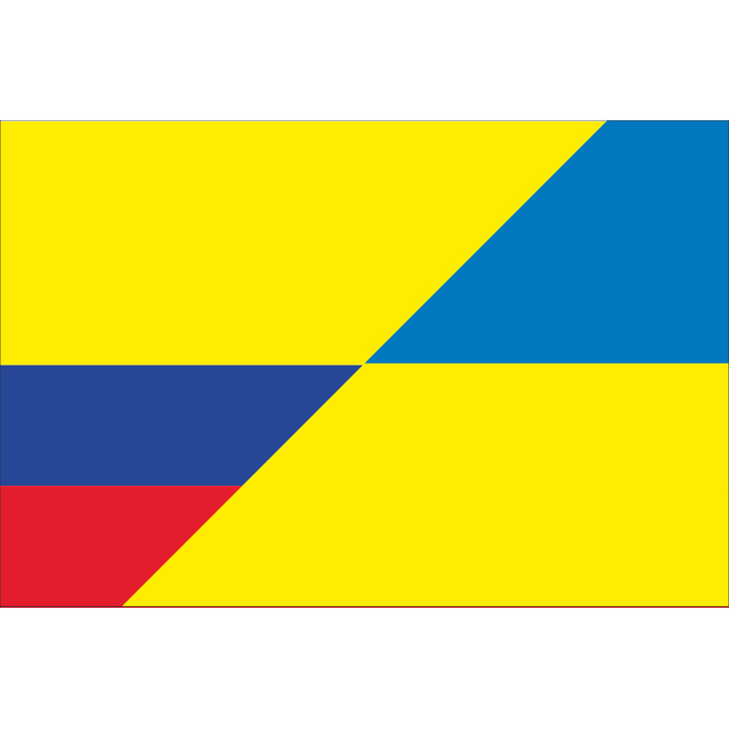 Флаг «Украина-Колумбия» (дружественный). Вариант-03 Флаг «Украина-Колумбия» (дружественный). Вариант-03