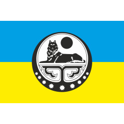 Флаг Украина-Ичкерия, дружественный Флаг Украина-Ичкерия, дружественный