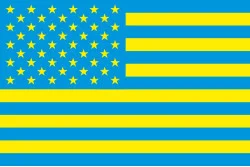 Флаг «Украина-США» (дружественный). Вариант-01 Флаг «Украина-США» (дружественный). Вариант-01