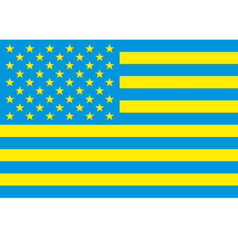 Флаг «Украина-США» (дружественный). Вариант-01 Флаг «Украина-США» (дружественный). Вариант-01