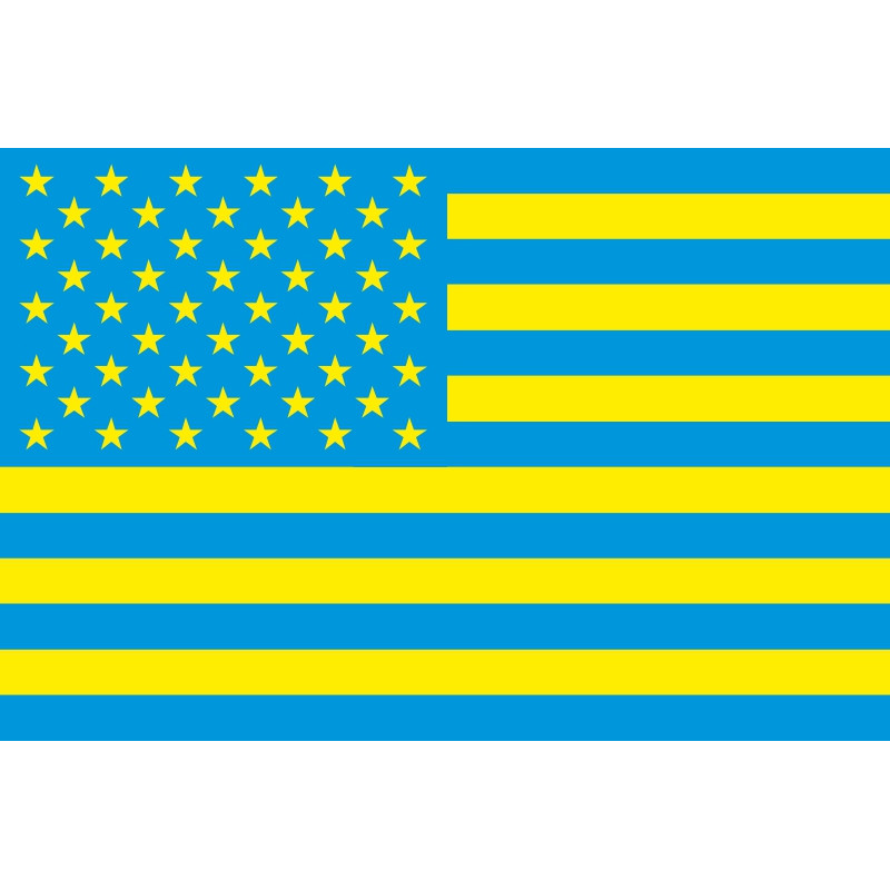 Флаг «Украина-США» (дружественный). Вариант-01 Флаг «Украина-США» (дружественный). Вариант-01