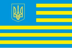 Флаг «Украина-США» (дружественный). Вариант-02 Флаг «Украина-США» (дружественный). Вариант-02