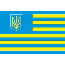 Прапор «Україна-США» (дружній). Варіант-02 Прапор «Україна-США» (дружній). Варіант-02