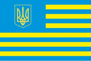 Флаг «Украина-США» (дружественный). Вариант-02