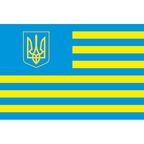 Флаг «Украина-США» (дружественный). Вариант-02 Флаг «Украина-США» (дружественный). Вариант-02