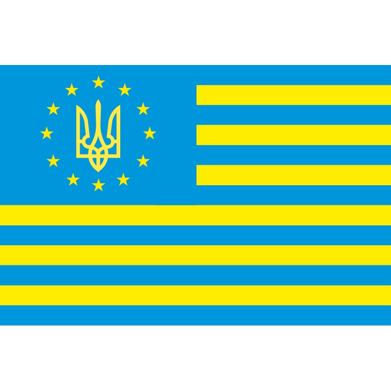 Прапор України-США-Євросоюз, дружній Прапор України-США-Євросоюз, дружній
