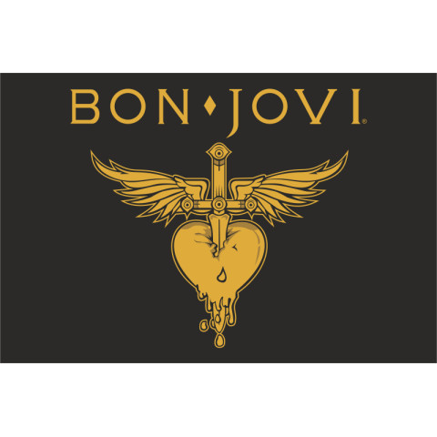 Флаг рок-группы Bon Jovi. Вариант-02 Флаг рок-группы Bon Jovi. Вариант-02