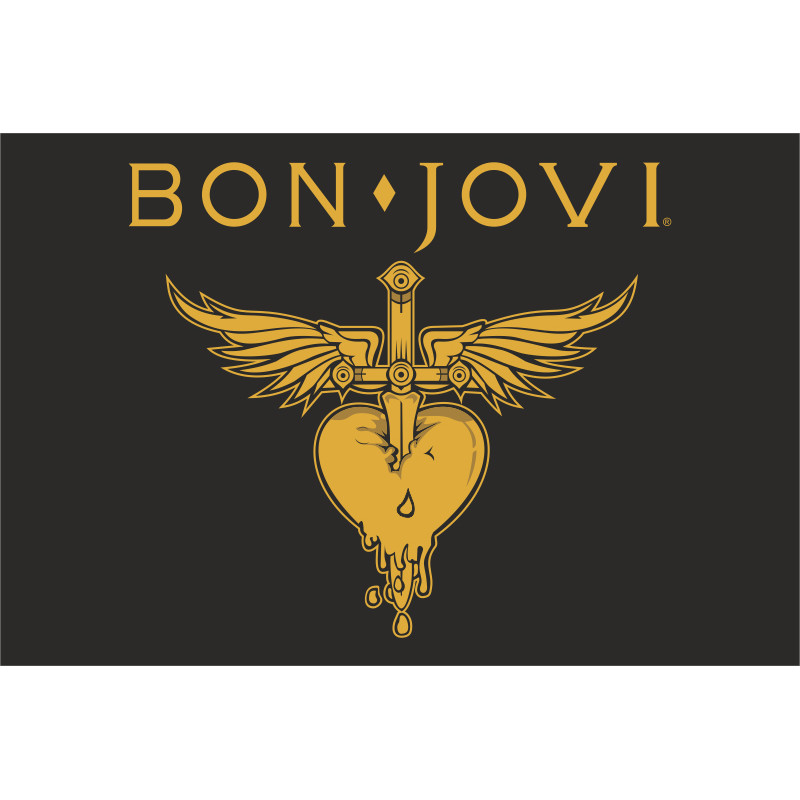 Флаг рок-группы Bon Jovi. Вариант-02 Флаг рок-группы Bon Jovi. Вариант-02