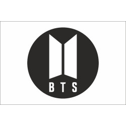 Флаг рок-группы BTS (Bangtan Boys или Beyond The Scene). Вариант-01 Флаг рок-группы BTS (Bangtan Boys или Beyond The Scene). Вариант-01