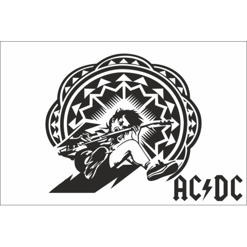 Флаг рок-группы AC/DC. Вариант-03 Флаг рок-группы AC/DC. Вариант-03