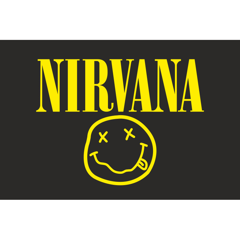 Флаг рок-группы Nirvana. Вариант-02 Флаг рок-группы Nirvana. Вариант-02