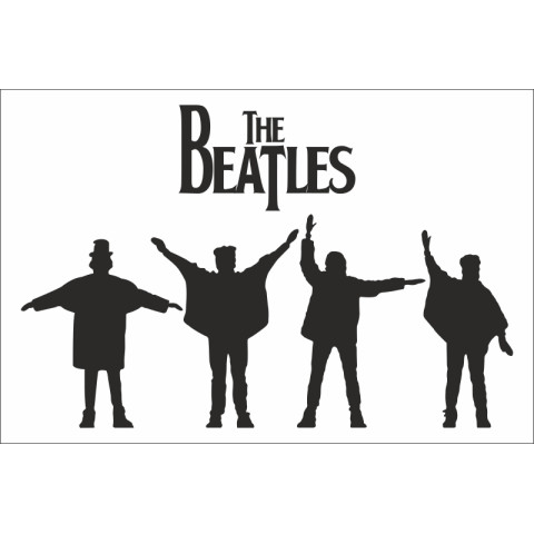 Флаг рок-группы The Beatles. Вариант-03 Флаг рок-группы The Beatles. Вариант-03