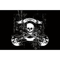 Флаг Гитарист-пират. Вариант-02