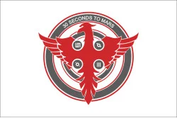 Флаг рок-группы «Thirty Seconds to Mars». Вариант-02 Флаг рок-группы «Thirty Seconds to Mars». Вариант-02