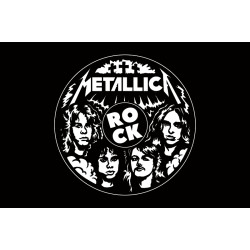 Флаг рок-группы Metallica. Вариант-05 Флаг рок-группы Metallica. Вариант-05