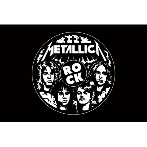 Флаг рок-группы Metallica. Вариант-05 Флаг рок-группы Metallica. Вариант-05