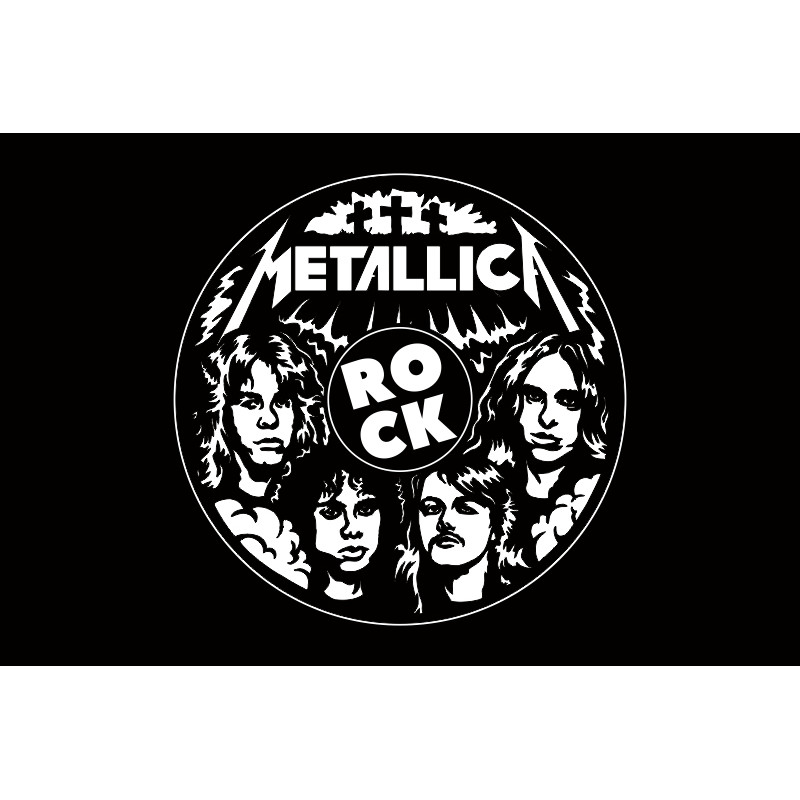 Флаг рок-группы Metallica. Вариант-05 Флаг рок-группы Metallica. Вариант-05