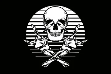 Прапор «Heavy metal» (укр. Хеві-метал). Варіант-01 Прапор «Heavy metal» (укр. Хеві-метал). Варіант-01