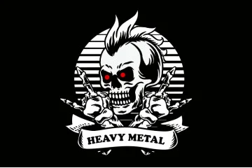 Прапор «Heavy metal» (укр. Хеві-метал). Варіант-02 Прапор «Heavy metal» (укр. Хеві-метал). Варіант-02
