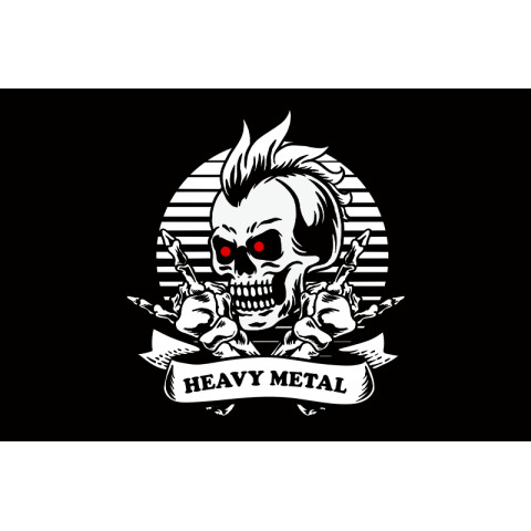 Флаг «Heavy metal» (рос. Хеви-метал). Вариант-02 Флаг «Heavy metal» (рос. Хеви-метал). Вариант-02