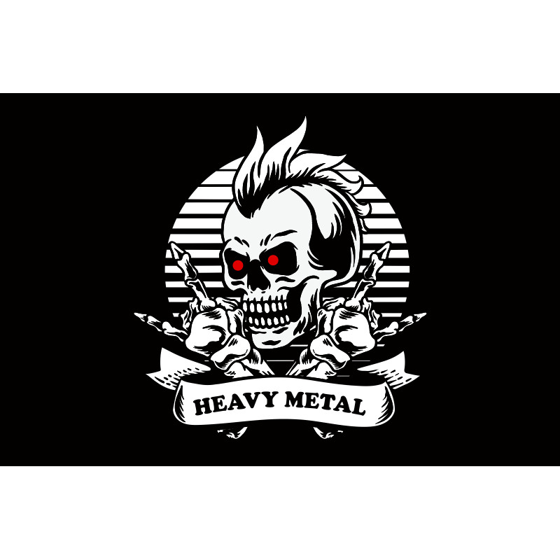 Прапор «Heavy metal» (укр. Хеві-метал). Варіант-02 Прапор «Heavy metal» (укр. Хеві-метал). Варіант-02