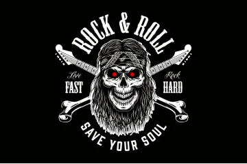 Прапор «Rock and roll» (укр. Рок-н-рол). Варіант-04 Прапор «Rock and roll» (укр. Рок-н-рол). Варіант-04