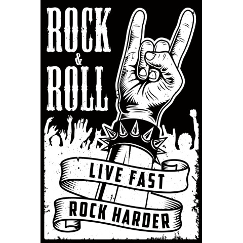 Флаг «Rock and roll» (рос. Рок-н-ролл). Вариант-05 Флаг «Rock and roll» (рос. Рок-н-ролл). Вариант-05