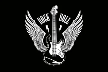 Прапор «Rock and roll» (укр. Рок-н-рол). Варіант-08 Прапор «Rock and roll» (укр. Рок-н-рол). Варіант-08