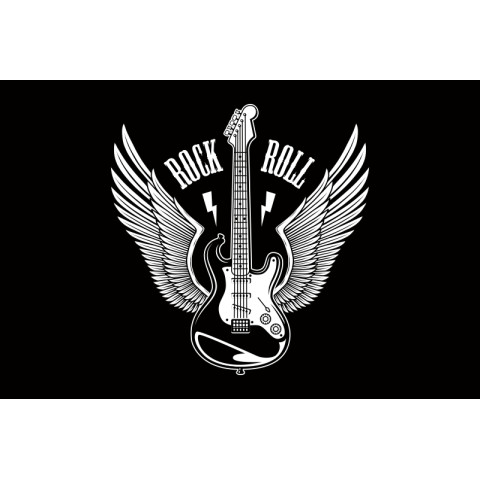 Флаг «Rock and roll» (рос. Рок-н-ролл). Вариант-08 Флаг «Rock and roll» (рос. Рок-н-ролл). Вариант-08