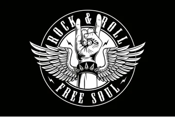 Прапор «Rock and roll» (укр. Рок-н-рол). Варіант-09 Прапор «Rock and roll» (укр. Рок-н-рол). Варіант-09
