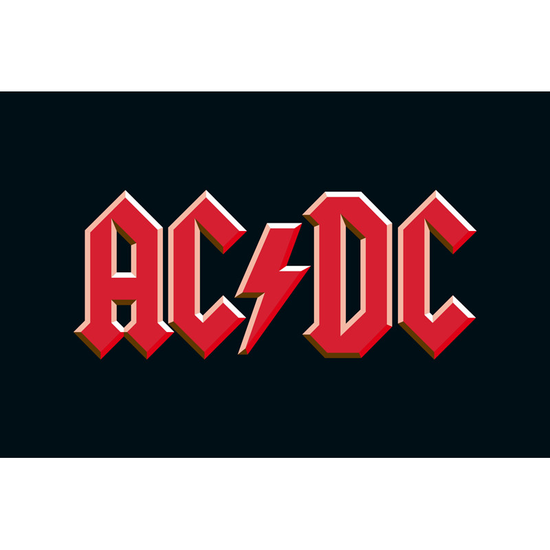 Флаг рок-группы AC/DC. Вариант-01 Флаг рок-группы AC/DC. Вариант-01