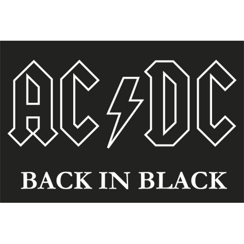 Флаг рок-группы AC/DC, Back in Black Флаг рок-группы AC/DC, Back in Black