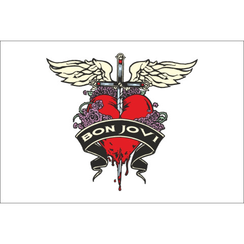 Флаг рок-группы Bon Jovi. Вариант-01 Флаг рок-группы Bon Jovi. Вариант-01
