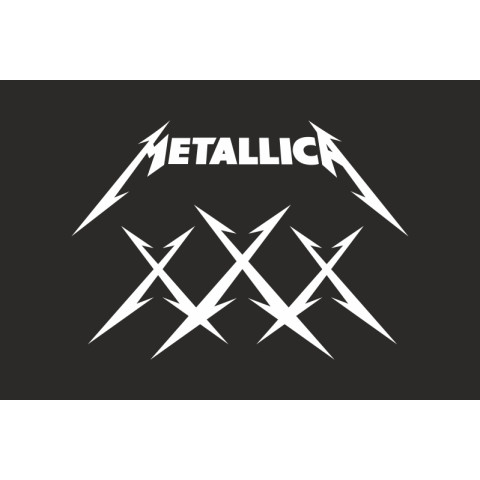 Флаг рок-группы Metallica. Вариант-02 Флаг рок-группы Metallica. Вариант-02