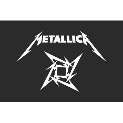 Флаг рок-группы Metallica. Вариант-04 Флаг рок-группы Metallica. Вариант-04