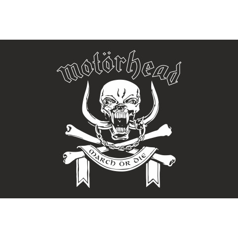 Флаг рок-группы Motörhead. Вариант-01 Флаг рок-группы Motörhead. Вариант-01