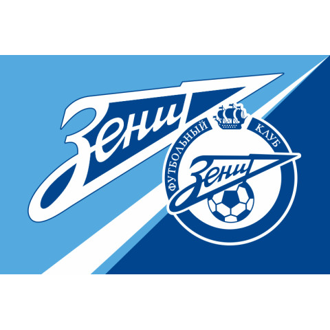 Флаг ФК «Зенит» Санкт-Петербург, Россия. Вариант-01