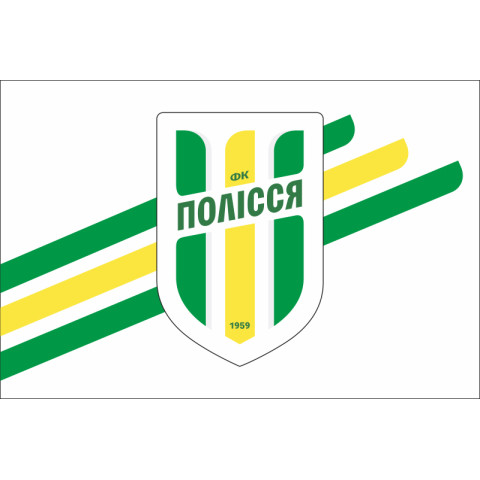 Прапор ФК «Полісся» Житомир (2018-2024), Україна. Варіант-02