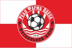 Прапор ФК «Реал Фарма» Одеса, Україна. Варіант-02 Прапор ФК «Реал Фарма» Одеса, Україна. Варіант-02