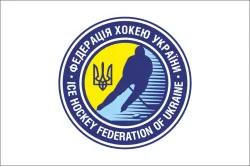 Флаг федерации хоккея Украины