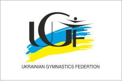 Прапор УФГ (Українська федерація гімнастики). Варіант-01 Прапор УФГ (Українська федерація гімнастики). Варіант-01